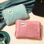 Electric Hot Water Bottle Plush Fast Heating & Auto Shut-Off