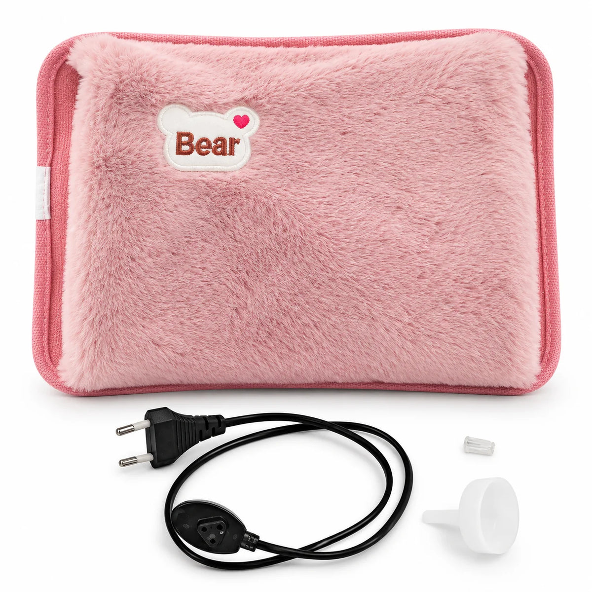 Electric Hot Water Bottle Plush Fast Heating & Auto Shut-Off
