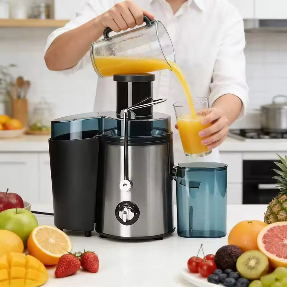 Electric Juicer 304 Stainless Steel Sieve Large Feed Chute