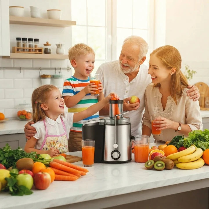 Electric Juicer 304 Stainless Steel Sieve Large Feed Chute