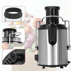Electric Juicer 304 Stainless Steel Sieve Large Feed Chute