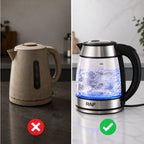 Electric Kettle Borosilicate Glass 2 L Auto Shutoff