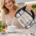 Electric Kettle Borosilicate Glass 2 L Auto Shutoff