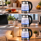 Electric Kettle Borosilicate Glass 2 L Auto Shutoff