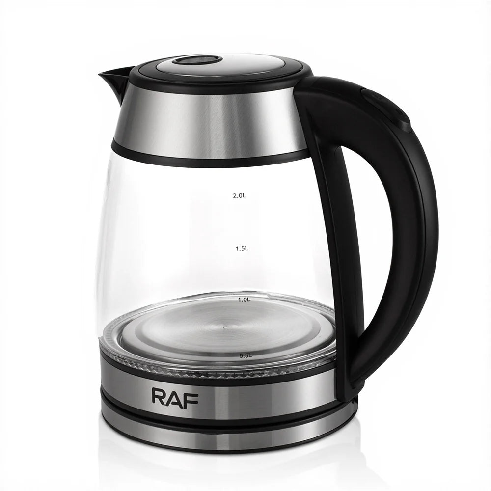 Electric Kettle Borosilicate Glass 2 L Auto Shutoff