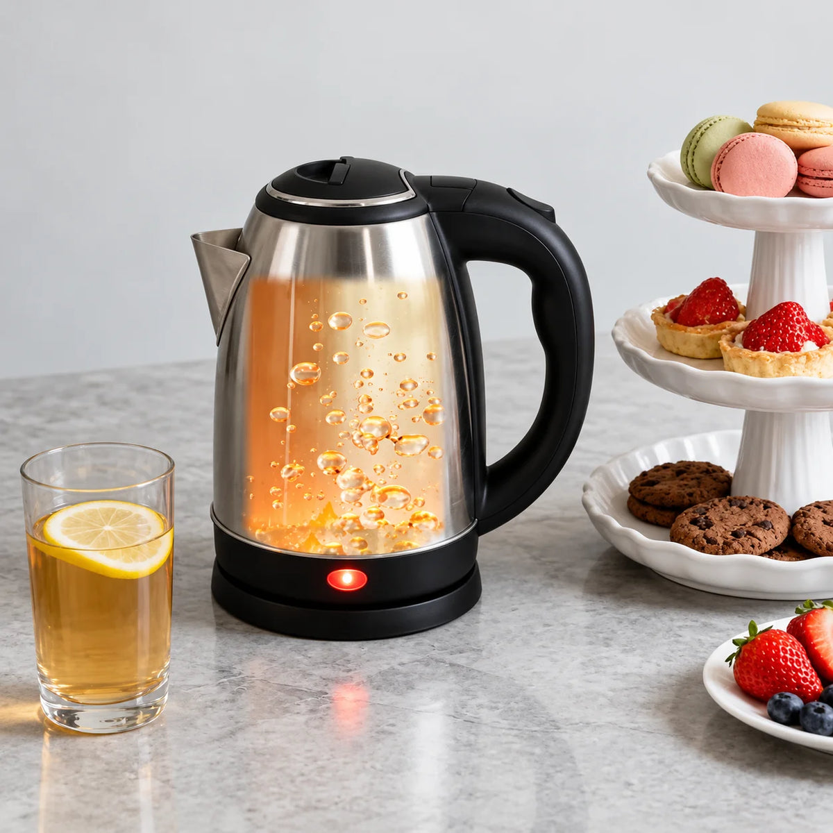 Electric Kettle Fast-Boil Stainless Steel 2 Liter