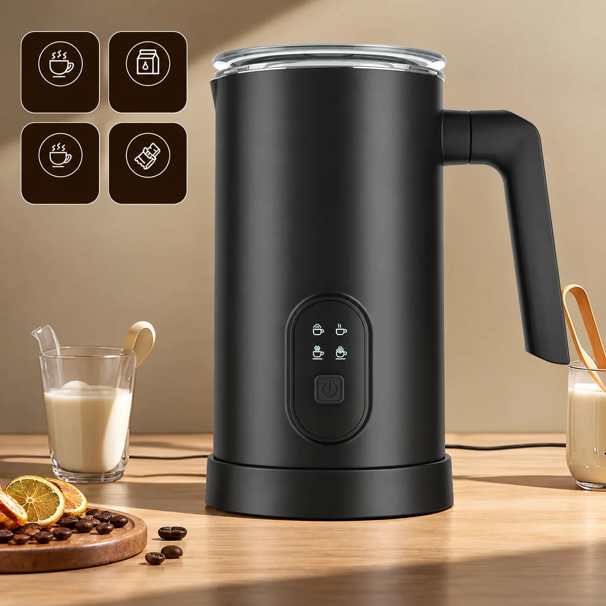 Electric Kettle Temperature Control & Digital Display 350ml Pleated