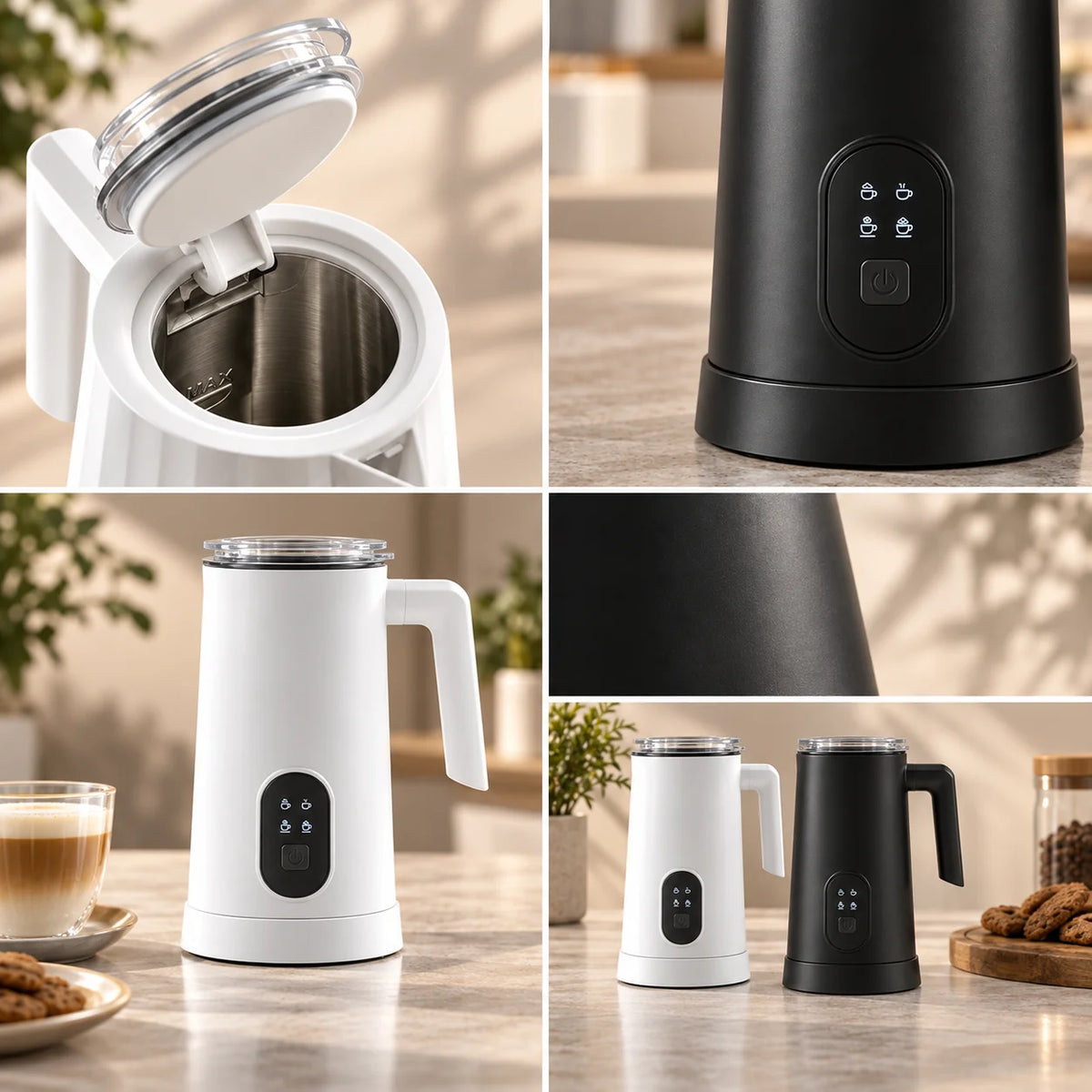 Electric Kettle Temperature Control & Digital Display 350ml Pleated