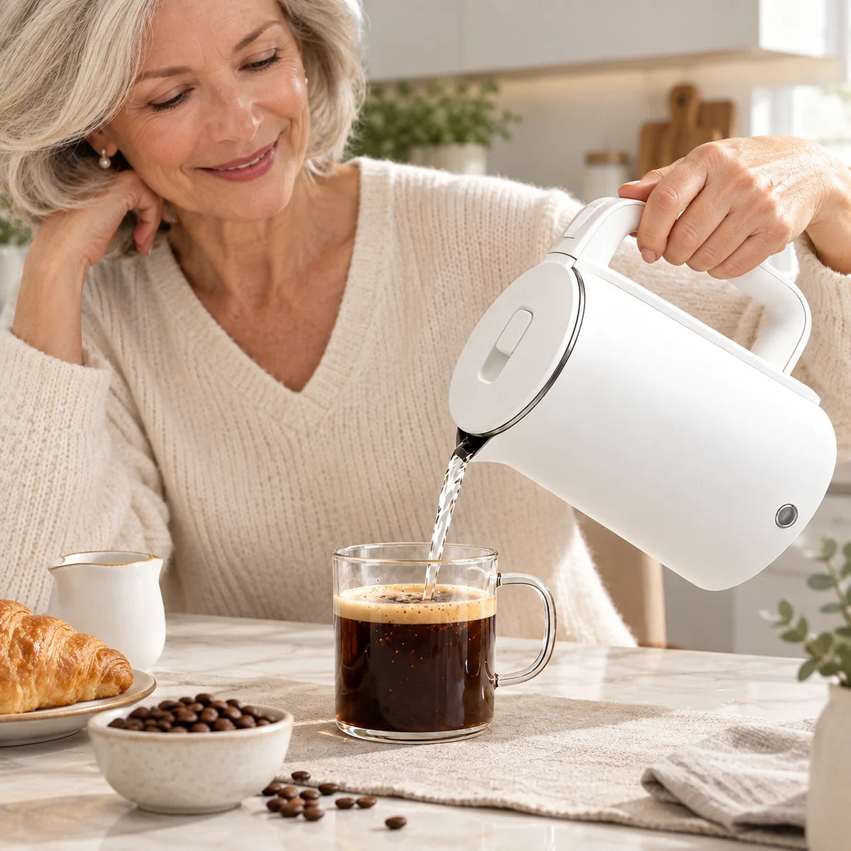 Electric Kettle Temperature Control Stainless Steel & Scale Filter