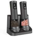 Electric Salt And Pepper Grinder Set Rechargeable Adjustable Grind Settings