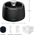 Electric Smokeless Ashtray Activated Carbon Filter Rechargeable