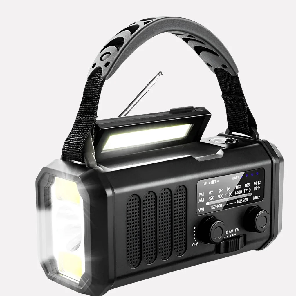 Emergency Radio Hand Crank Solar Charging 10,000mAh Power Bank