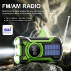 Emergency Radio & Power Bank Solar Hand Crank 5000mAh