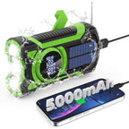 Emergency Radio & Power Bank Solar Hand Crank 5000mAh