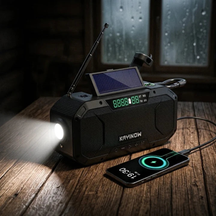 Emergency Radio Solar Hand-Crank 5000mAh Power Bank