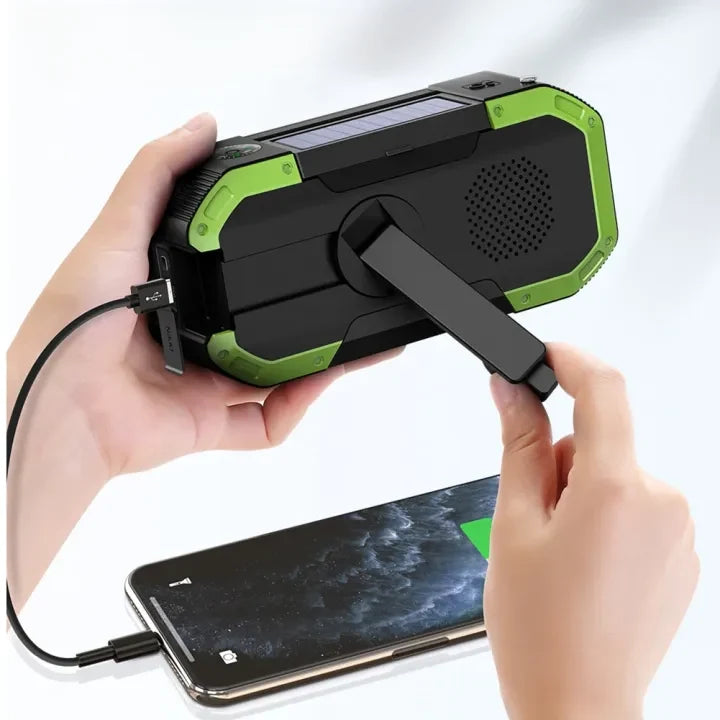 Emergency Radio Solar Hand-Crank 5000mAh Power Bank