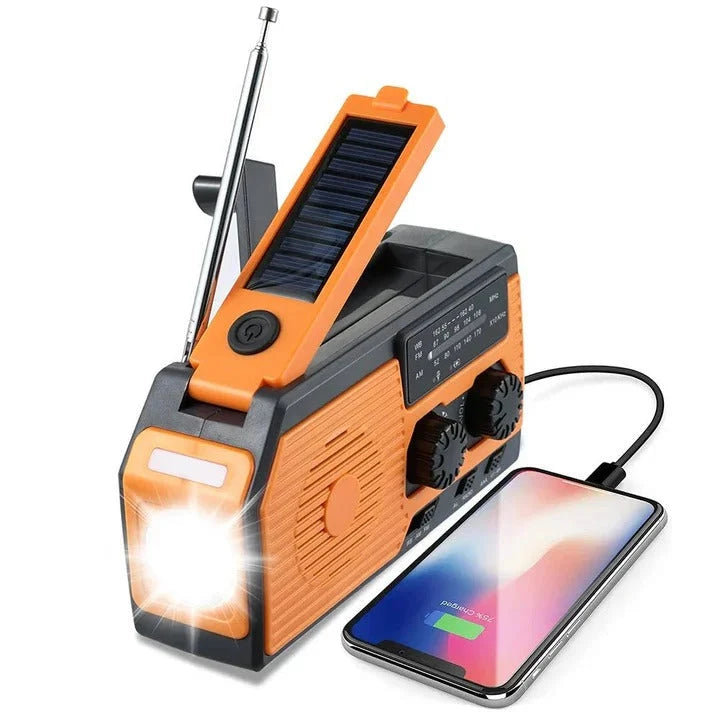 Emergency Weather Radio Hand Crank & Solar Powered