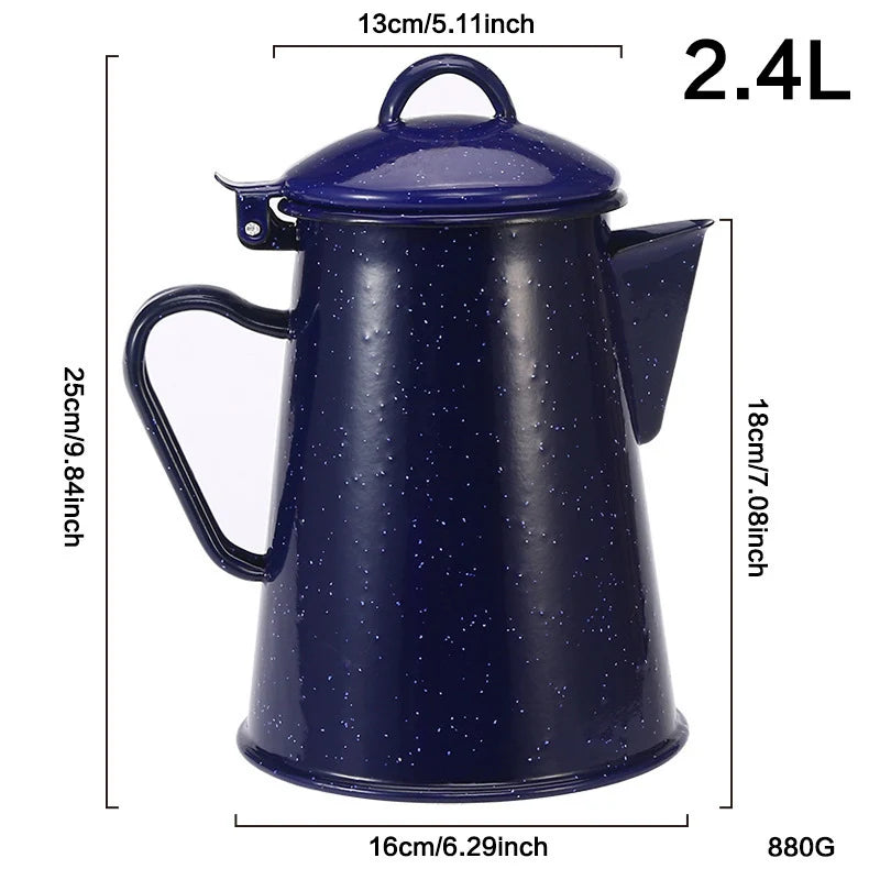 Enamel Kettle Stove-Compatible Ergonomic Handle