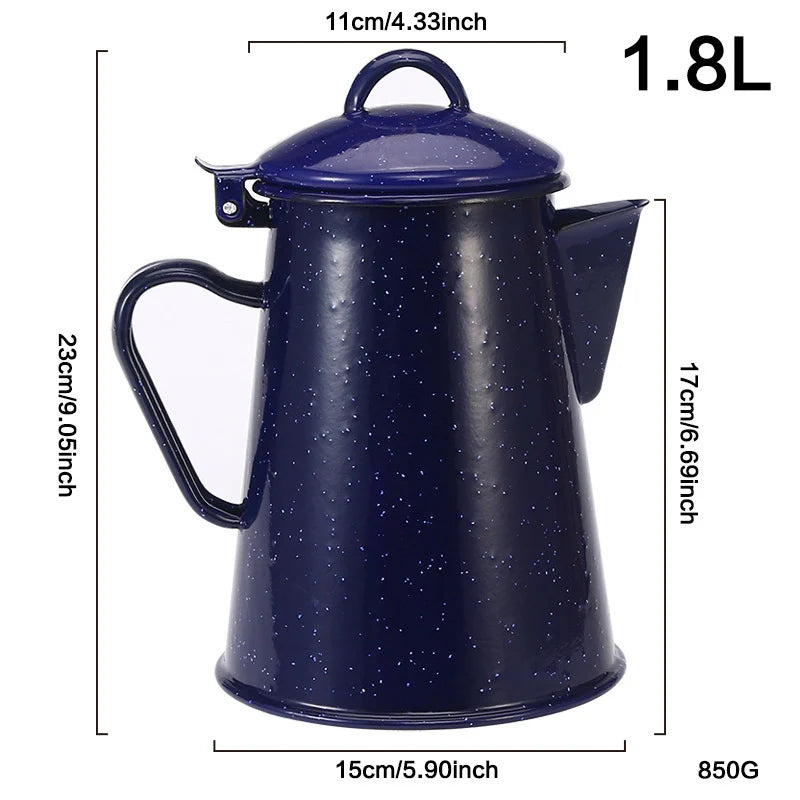 Enamel Kettle Stove-Compatible Ergonomic Handle