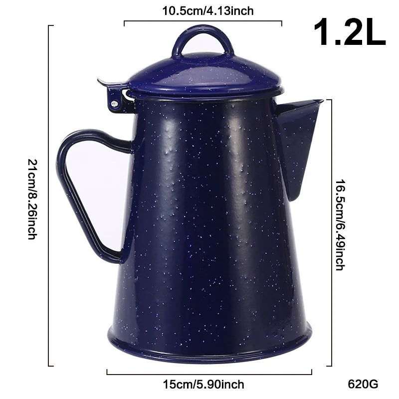 Enamel Kettle Stove-Compatible Ergonomic Handle