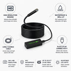 Endoscope Camera Waterproof IP67 Flexible Cable Adjustable LED