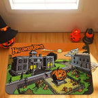 Entry Mat Christmas Gingerbread House Non-Slip Backing