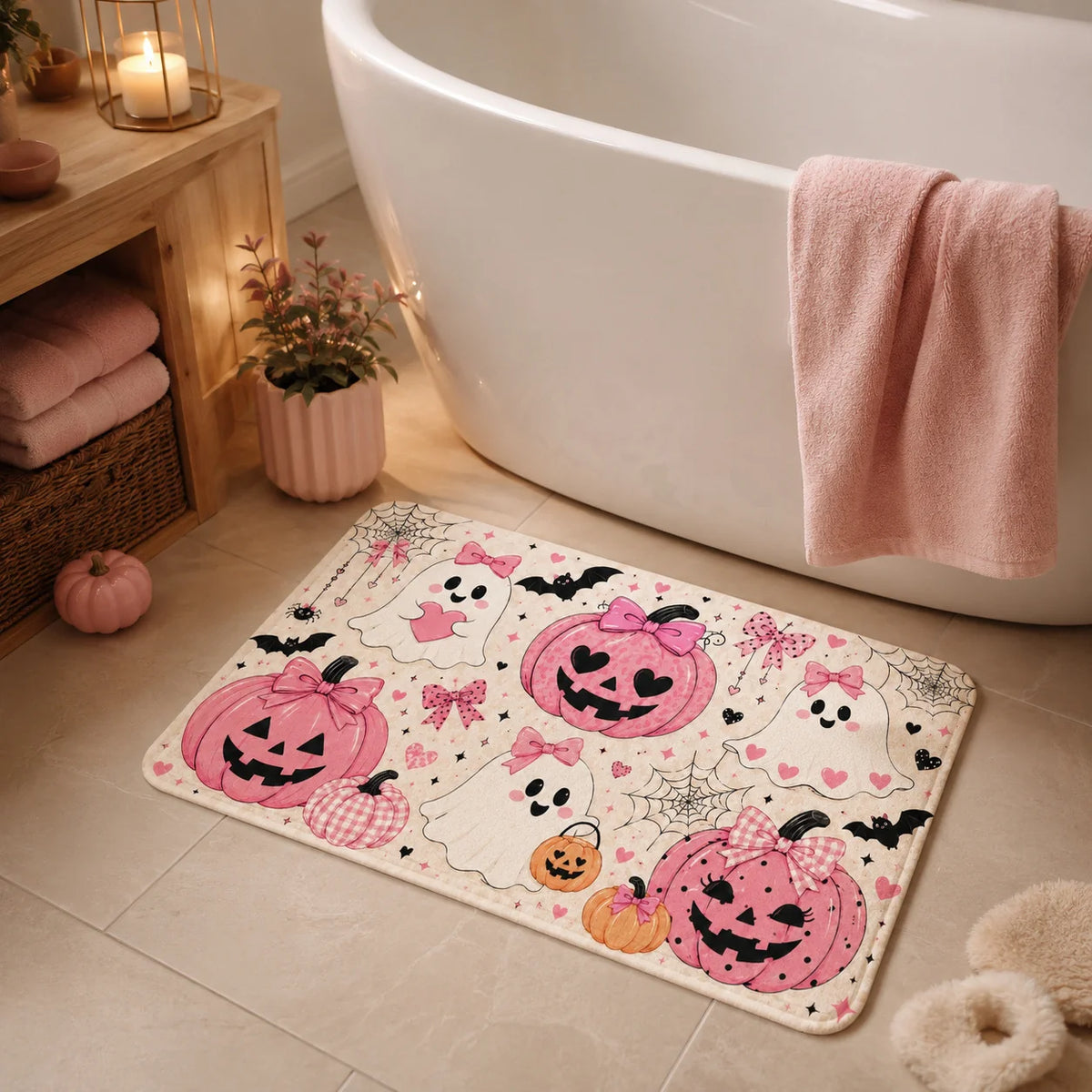 Entry Mat Christmas Gingerbread House Non-Slip Backing