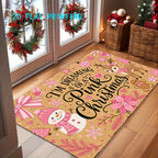 Entry Mat Christmas Gingerbread House Non-Slip Backing