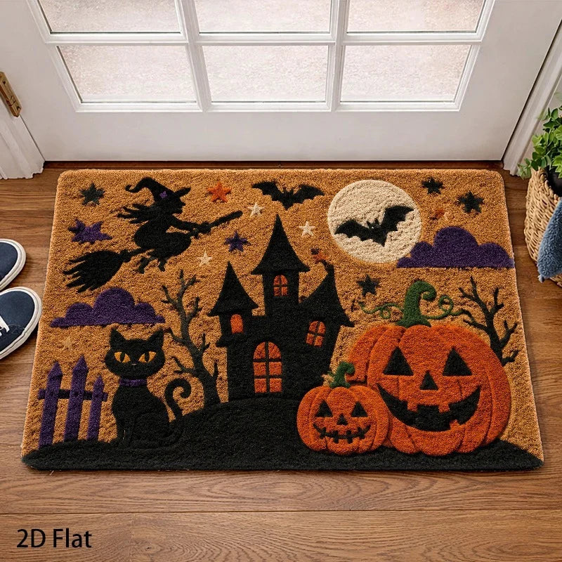 Entry Mat Christmas Gingerbread House Non-Slip Backing