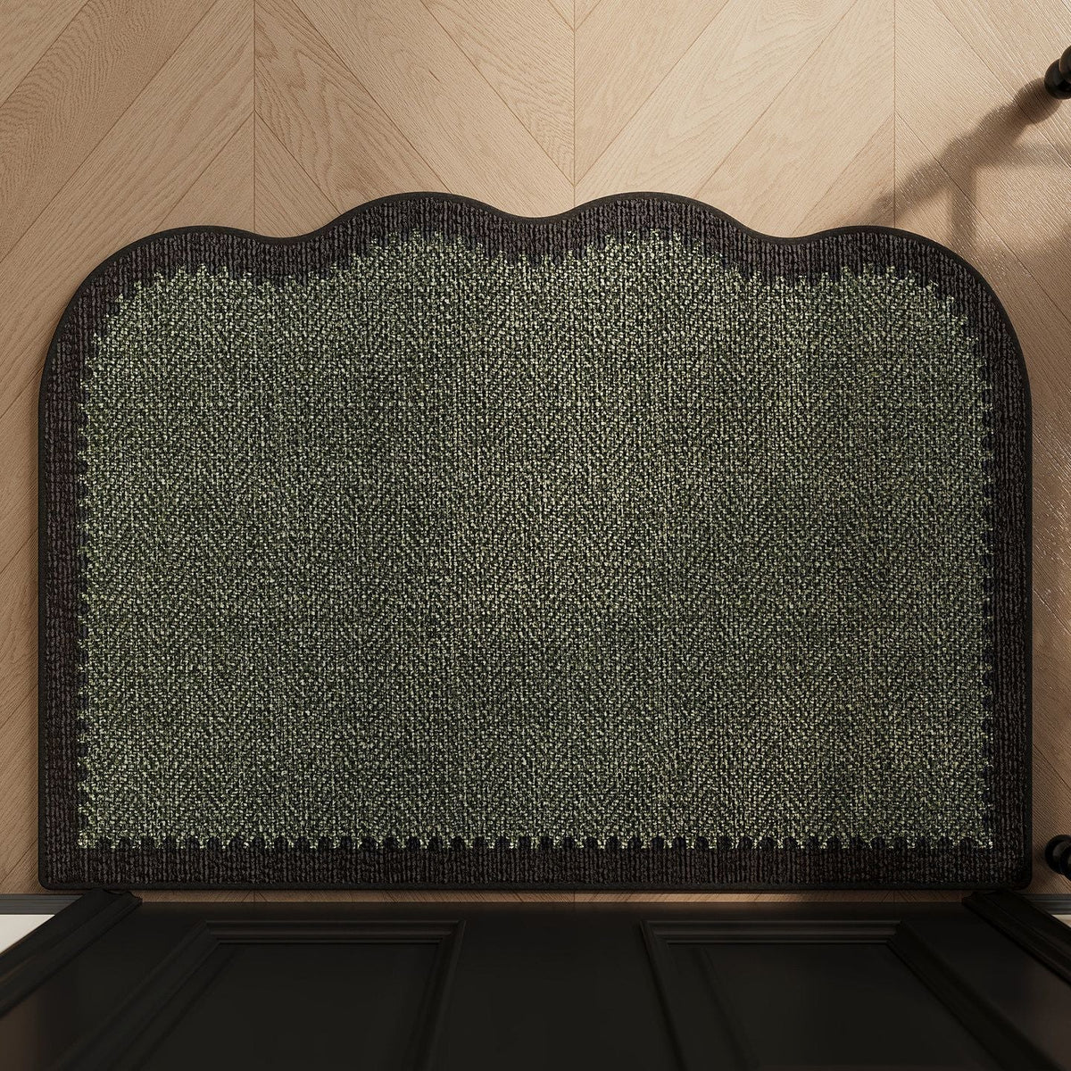 Entryway Mat Scalloped Edge Non-Slip Indoor & Outdoor