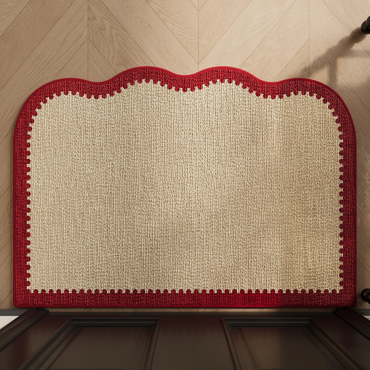 Entryway Mat Scalloped Edge Non-Slip Indoor & Outdoor