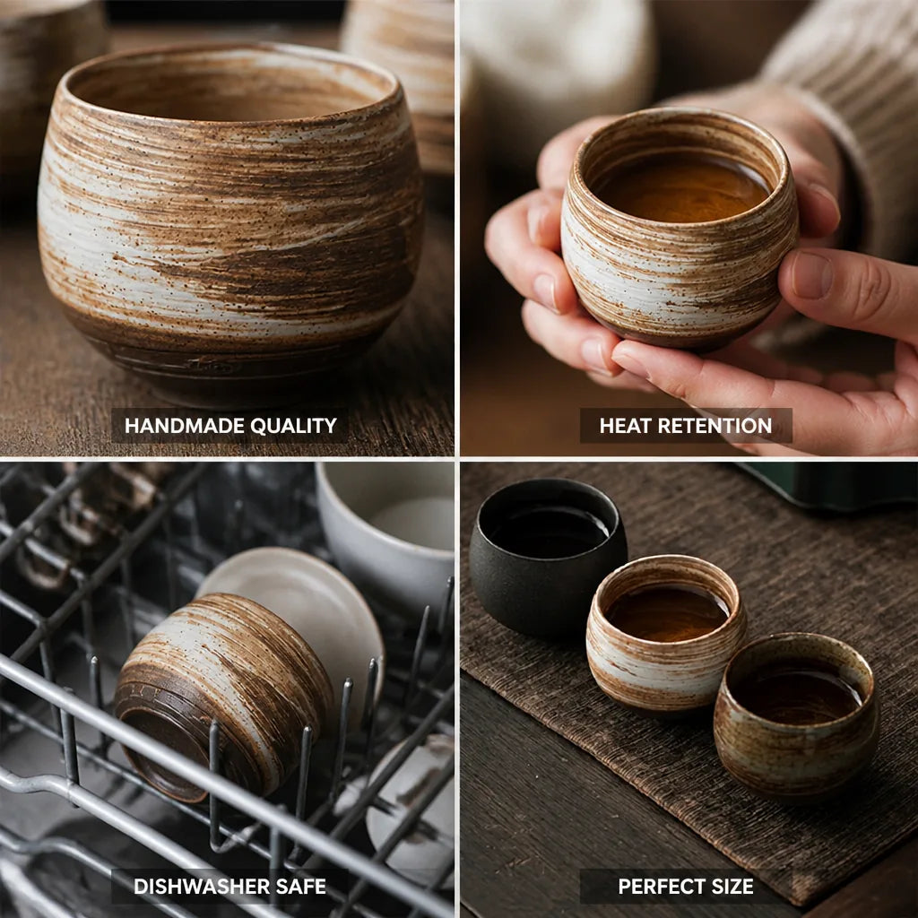 Espresso Cup Handmade Stoneware 75ml Dishwasher Safe