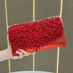 Evening Clutch Beaded Fringe Compact Design