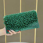 Evening Clutch Beaded Fringe Compact Design