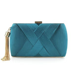 Evening Clutch Satin Finish Removable Shoulder Strap Magnetic Closure