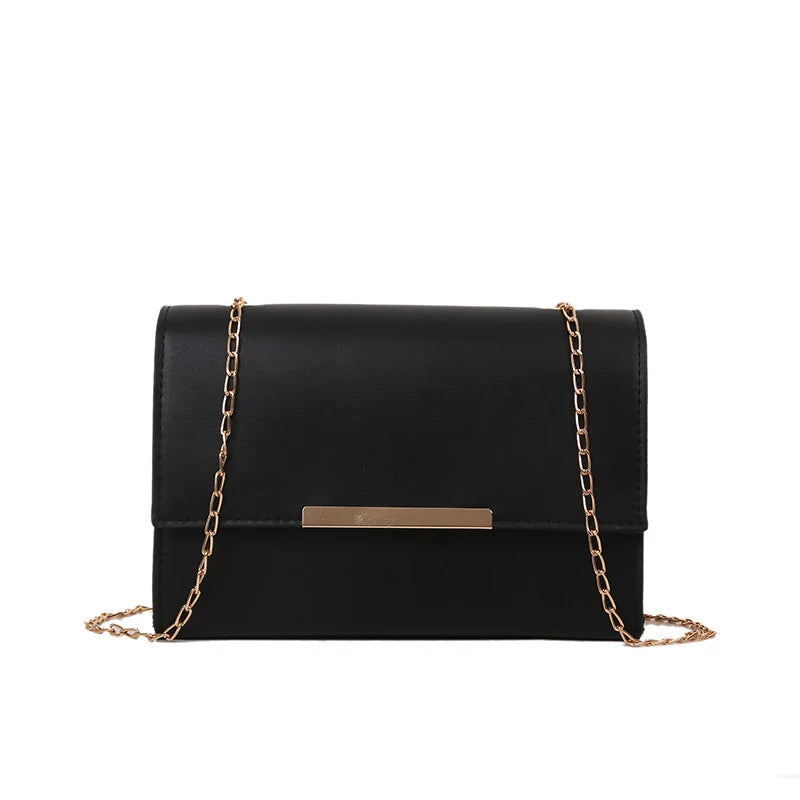 Evening Clutch Synthetic Leather Removable Chain Strap