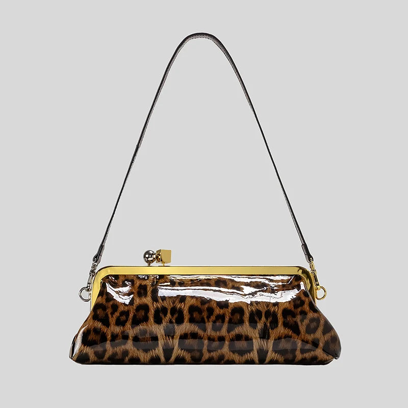 Evening Handbag Patent Leather Detachable Strap Clutch Crossbody