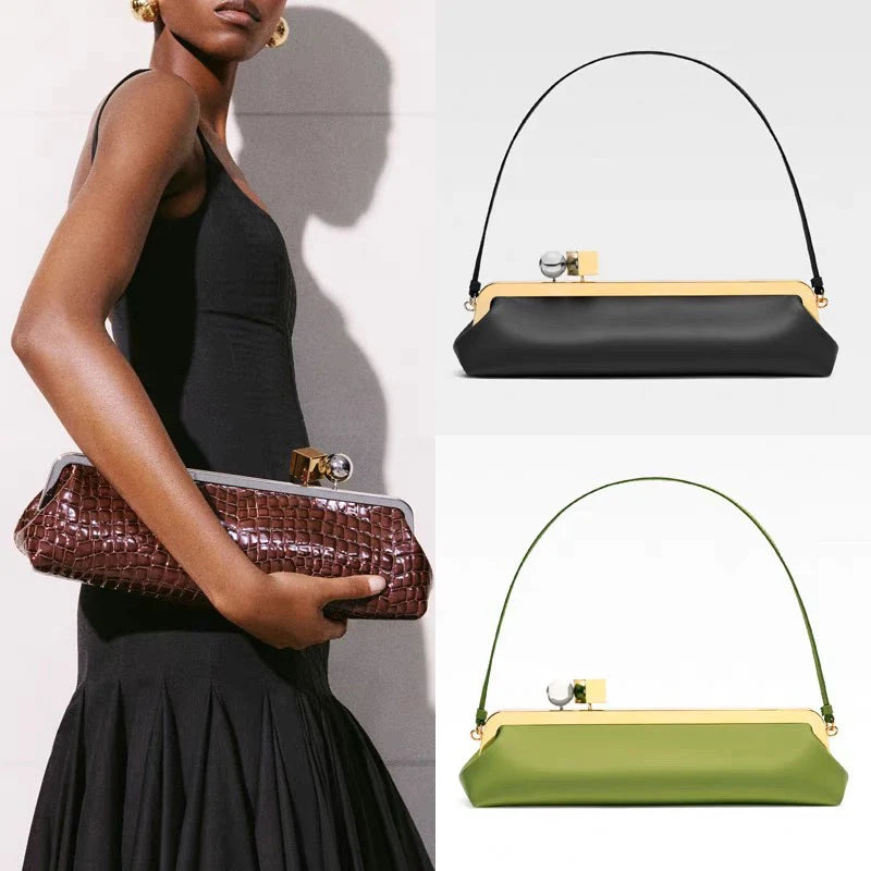Evening Handbag Patent Leather Detachable Strap Clutch Crossbody