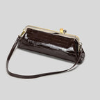 Evening Handbag Patent Leather Detachable Strap Clutch Crossbody