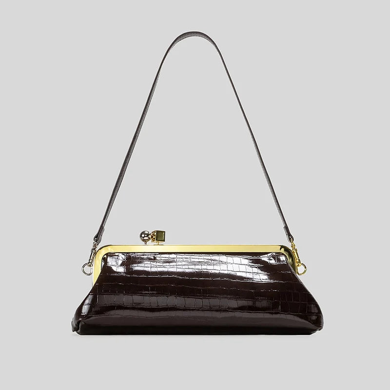 Evening Handbag Patent Leather Detachable Strap Clutch Crossbody