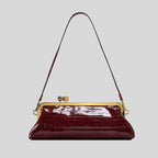 Evening Handbag Patent Leather Detachable Strap Clutch Crossbody
