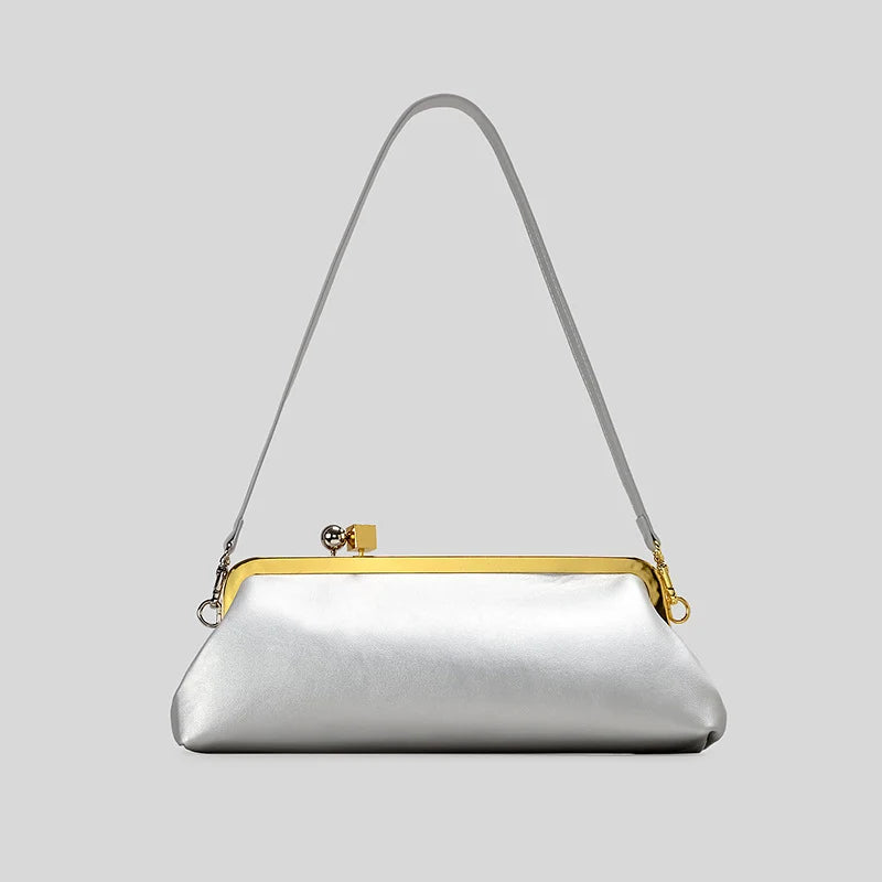 Evening Handbag Patent Leather Detachable Strap Clutch Crossbody