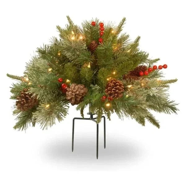 Evergreen Urn Filler Pre-Lit Battery-Operated With Timer