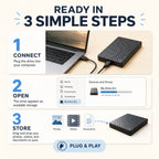 External Hard Drive 10TB USB 3.0 Portable Storage