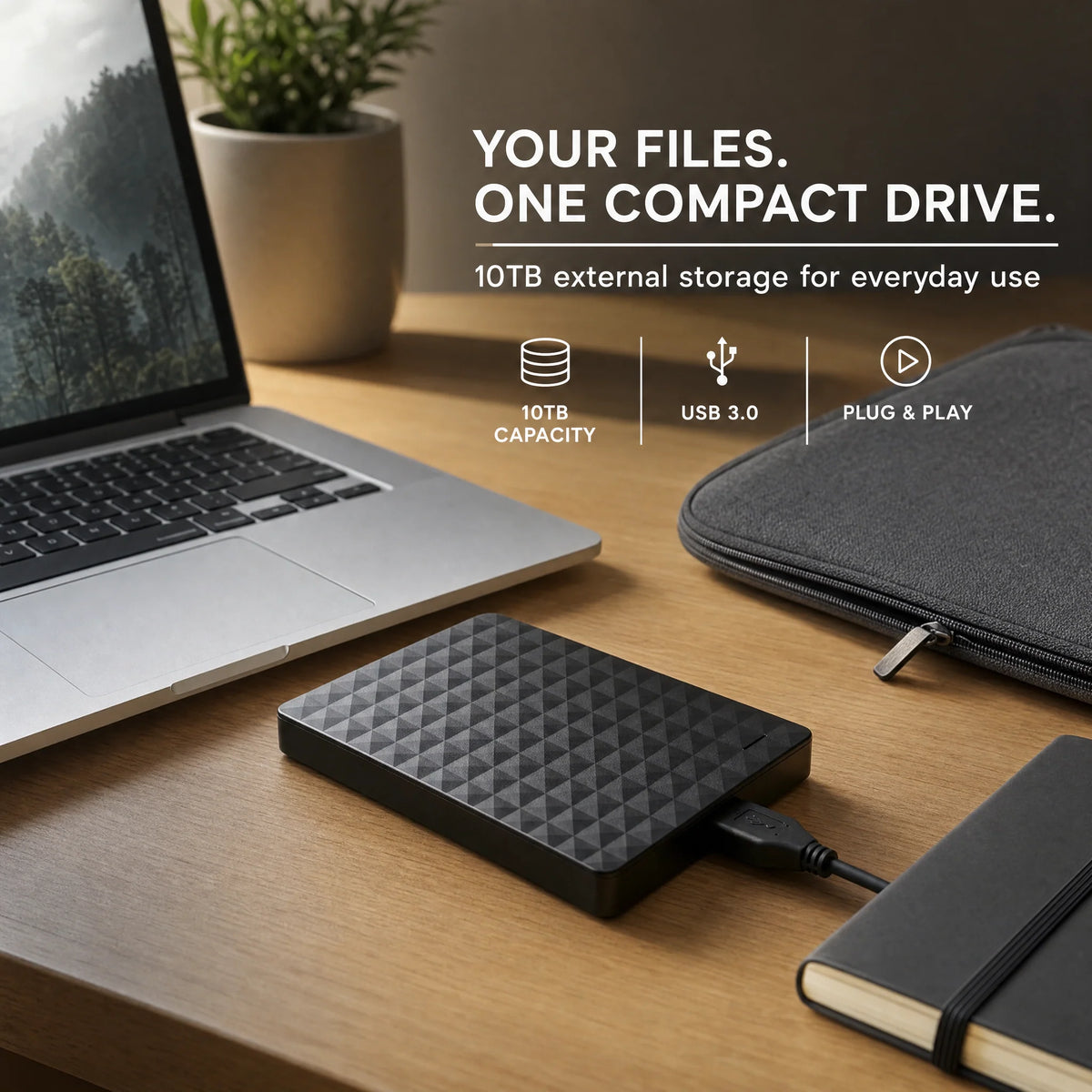 External Hard Drive 10TB USB 3.0 Portable Storage