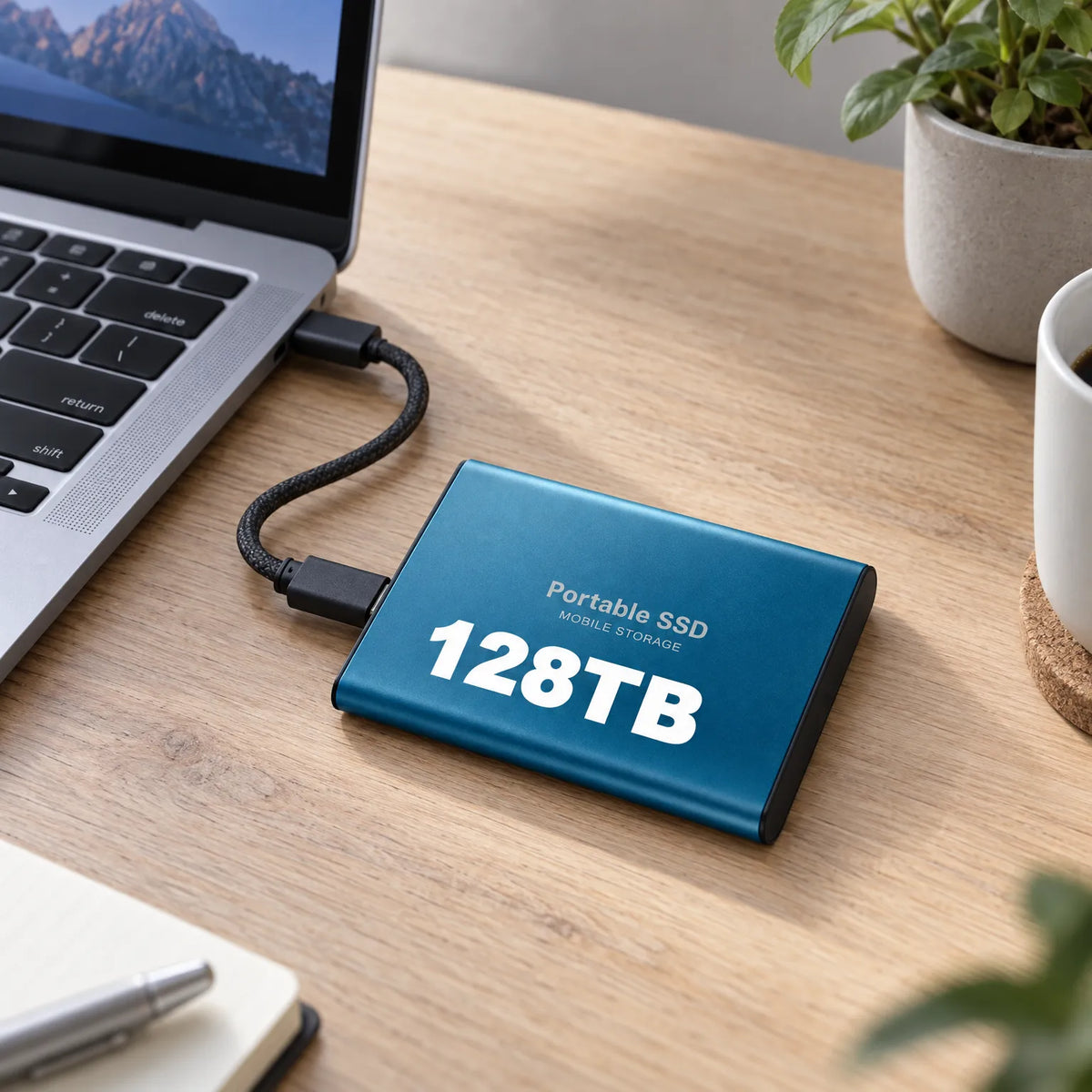 External SSD 128 TB Portable Shock-Resistant