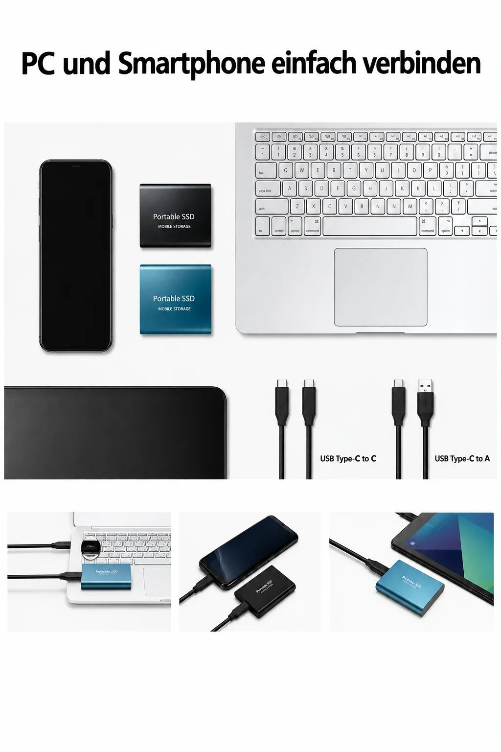 External SSD 128 TB USB-C 540 MB/s Transfers