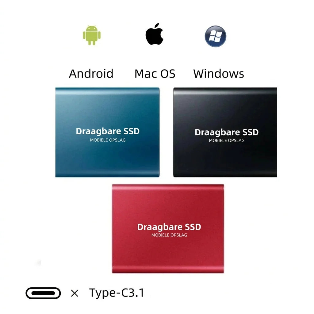 External SSD 2 TB USB-C 1050 MB/s Shock-Resistant