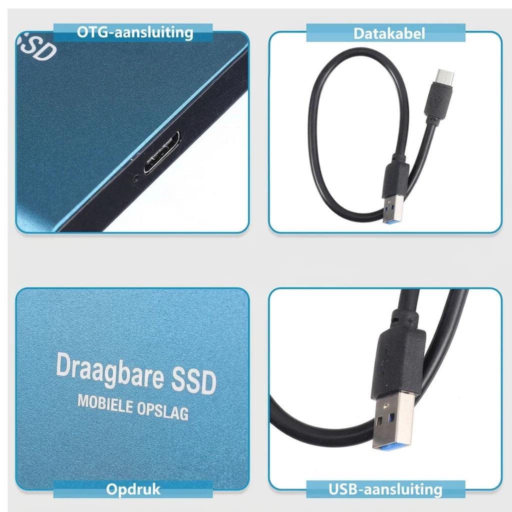 External SSD 2 TB USB-C 1050 MB/s Shock-Resistant