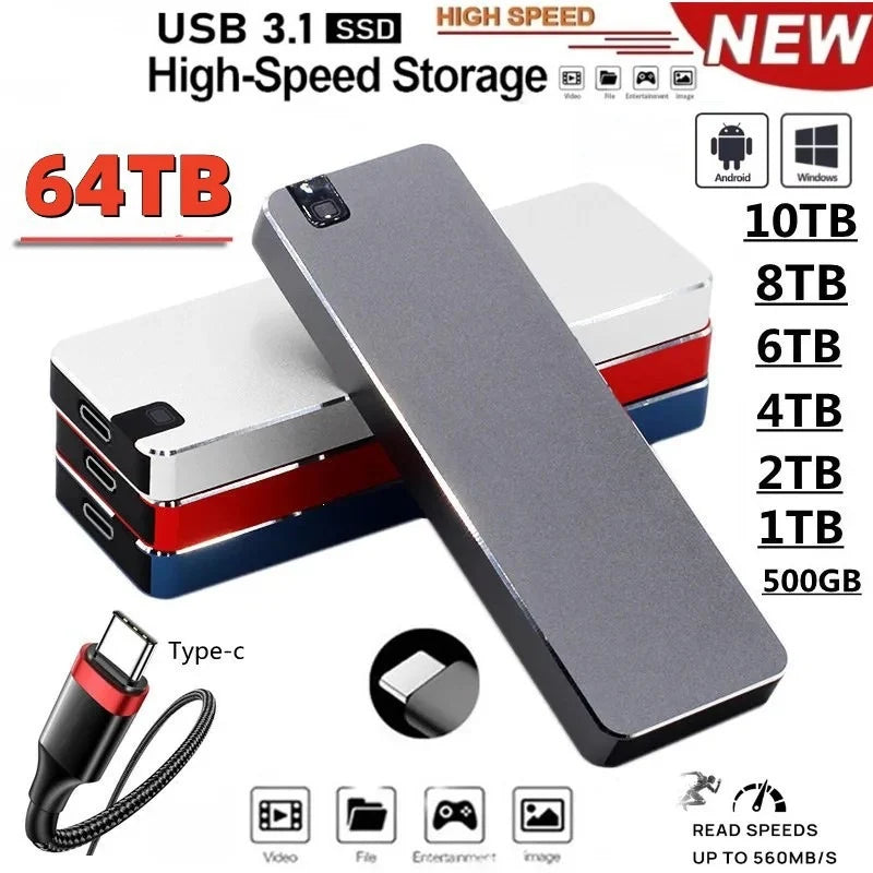 External SSD USB-C Compact High-Speed Storage